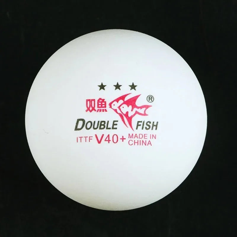 Double Fish 3 Star Table Tennis Balls V40+ Special Ping Pong Balls for WTT ABS New Material Seamed Balls for Competition 6/Pack
