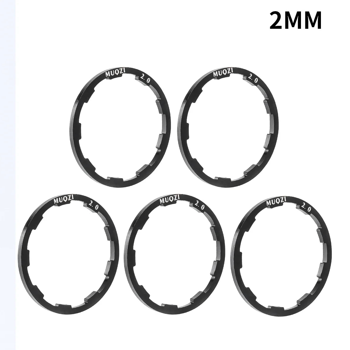 MUQZI 5pcs Cassette Washer 1mm 1.5mm 1.85mm 2mm 2.18mm 2.35mm 2.5mm Flywheel Spacer Bike Hub Washer