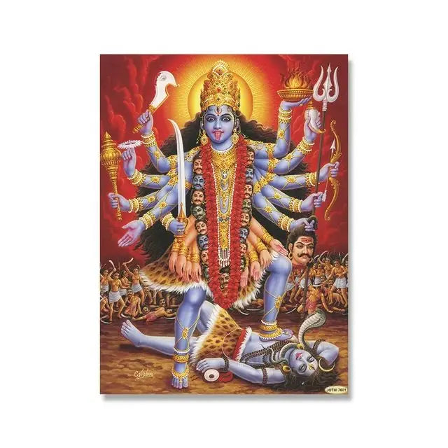India Hindu God Ganesha Temple Elephant God Series Religion Canvas  Picture For Room Home Corridor Office Decor