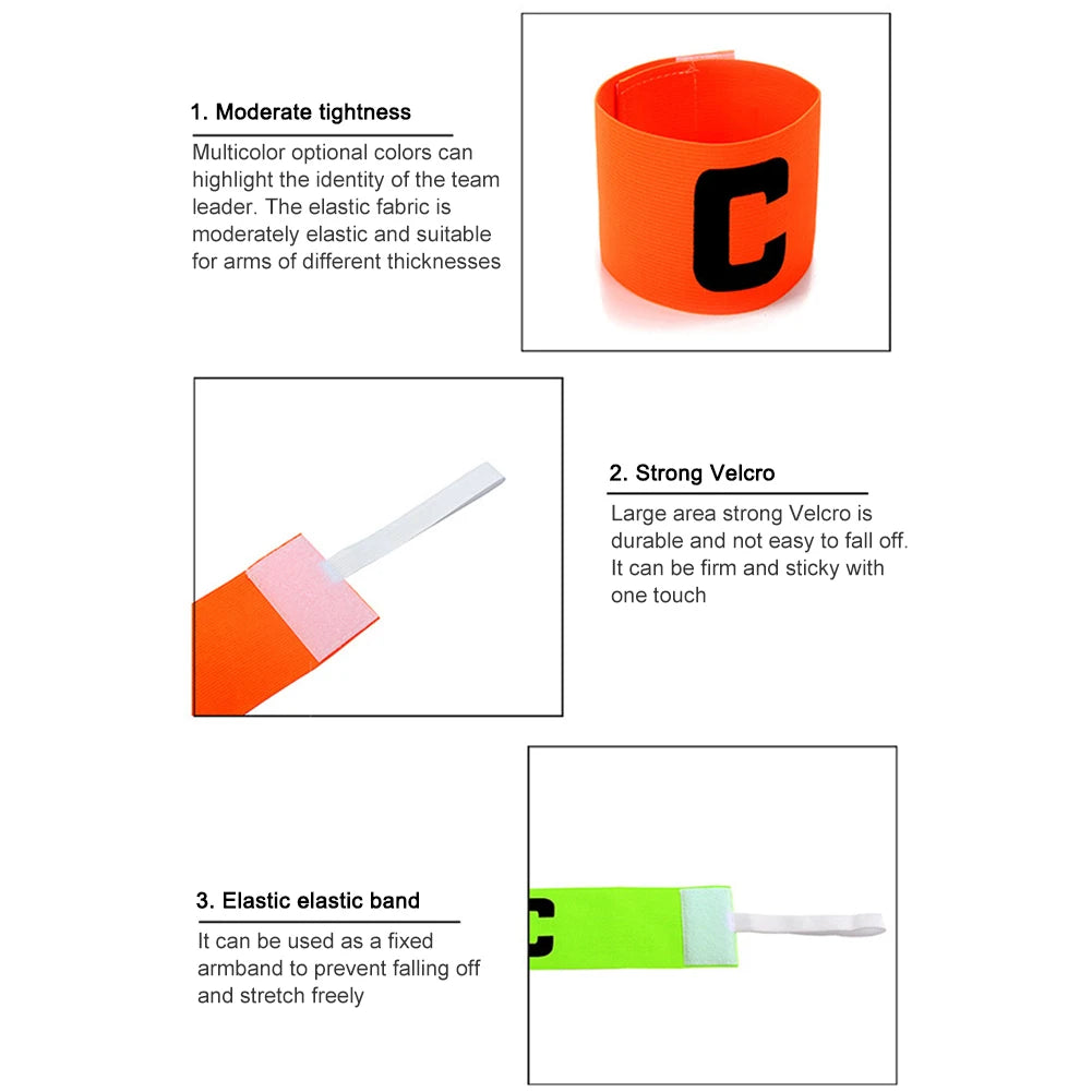 Kids Adults Football Captain Armband Soccer Arm Band Leader Competition Gift Soccer Captain Group Armband Football Training