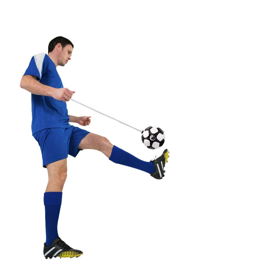 Football Training Size 2 Soccer Ball Juggle Bags Children Adults Auxiliary Circling Belt Rope Football Solo Training Equipment