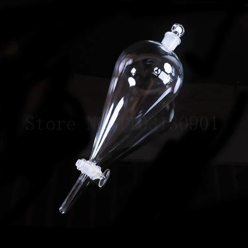 60ml-1000ml Lab Glass Pear-Shaped Separatory Funnel Used to Eurify Essential Oil Chemical Experiment