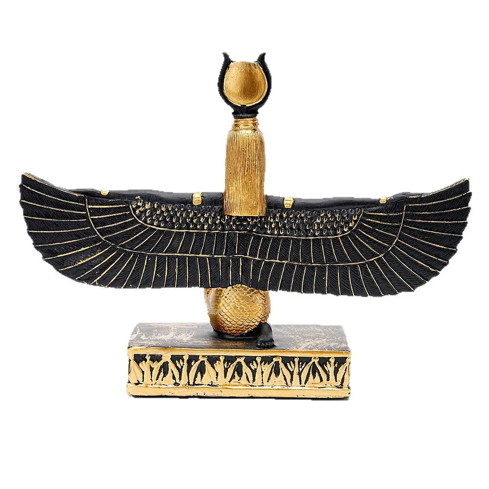 Ancient Egyptian Isis Souvenir Goddess Statue: Resin Decorative Ornament for Entryway or TV Cabinet in A Light Luxury Style