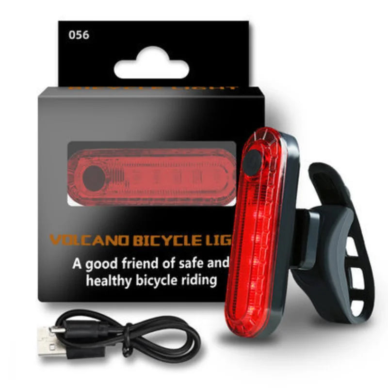Bike Light Night Riding LED Explosion Flash Light USB Charging Tail Refill Highlighting Bike Light Bicycle Accessories Cycling