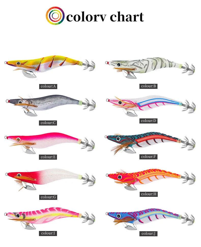 12g 14g 19g Squid Jig Floating Eging Fishing Squid Lure Fishing Lure Artificial Bait for Fishing Squid Hook Octopus Cuttlefish