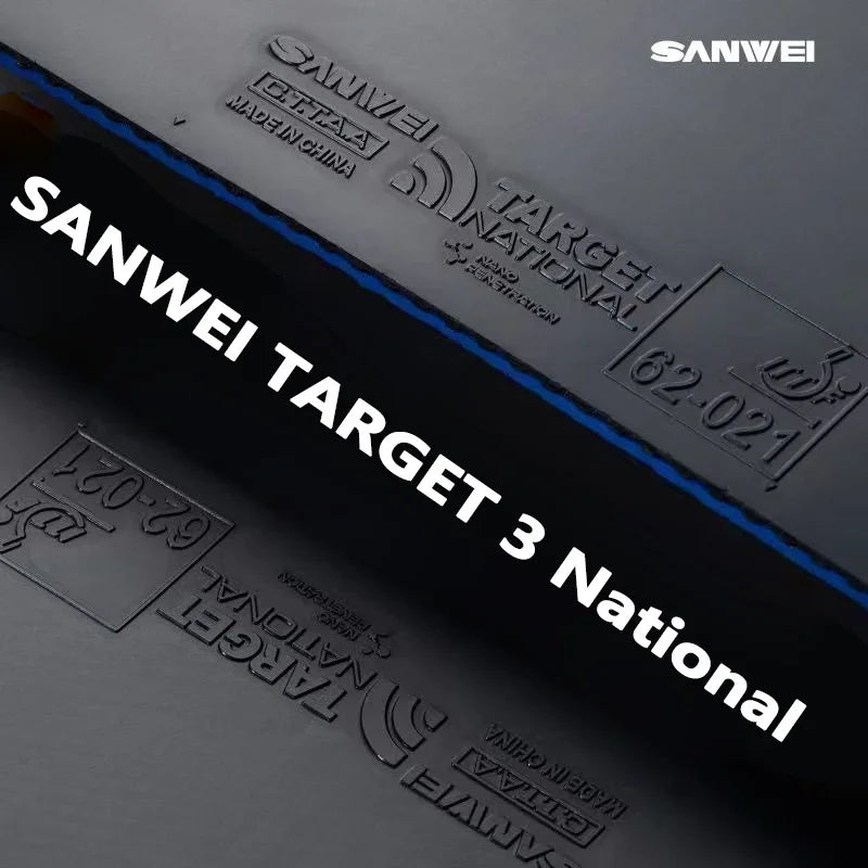 Original SANWEI TARGET 3 National Table Tennis Rubber Sticky Rubber Blue Sponge Target 3 Professional Ping Pong Cake Sponge