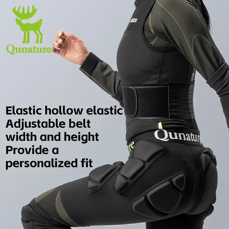Qunature Adults Ski Vest CE1 Level Anti-Collision Waist Protector Sports EAR Pad Back Protection Vest Anti-Fall Vest Jackets