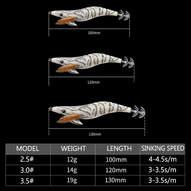 12g 14g 19g Squid Jig Floating Eging Fishing Squid Lure Fishing Lure Artificial Bait for Fishing Squid Hook Octopus Cuttlefish