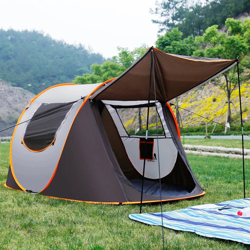 2-4Persons Throw Tent Automatic Waterproof Large Space Family Outdoor Camping Portable Tourist Self-driving BBQ Equipment