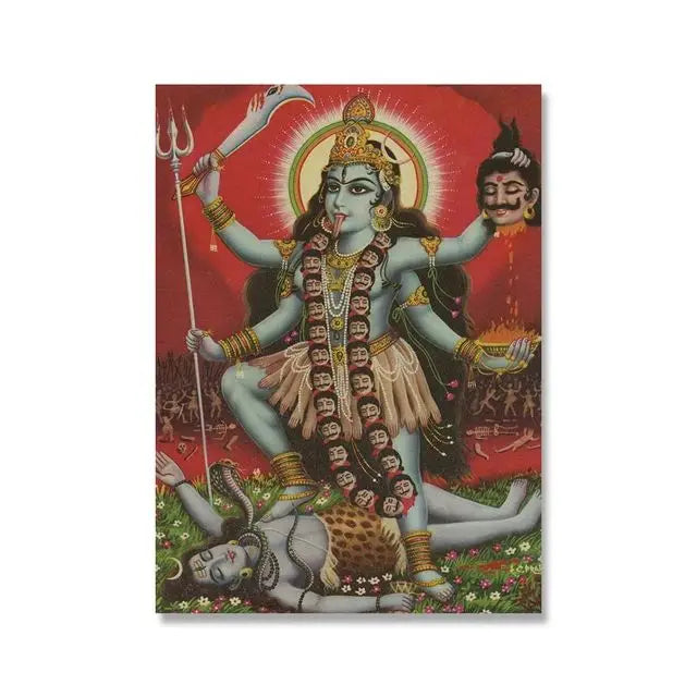 India Hindu God Ganesha Temple Elephant God Series Religion Canvas  Picture For Room Home Corridor Office Decor