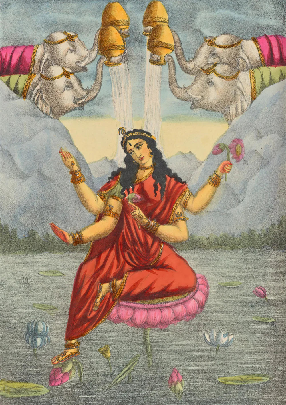 Hindu Goddess Wall Art Kali Mahavidya Poster Tantric Shakti Devi Canvas Painting Home Living Room Decoration Painting