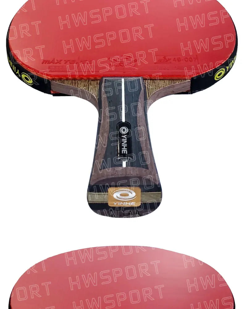 YINHE Professional Table Tennis Racket Pre-made 12 13 14 15 Star Ping Pong Racket Paddle 5 Wood 2 Carbon Offensive Bat for Speed