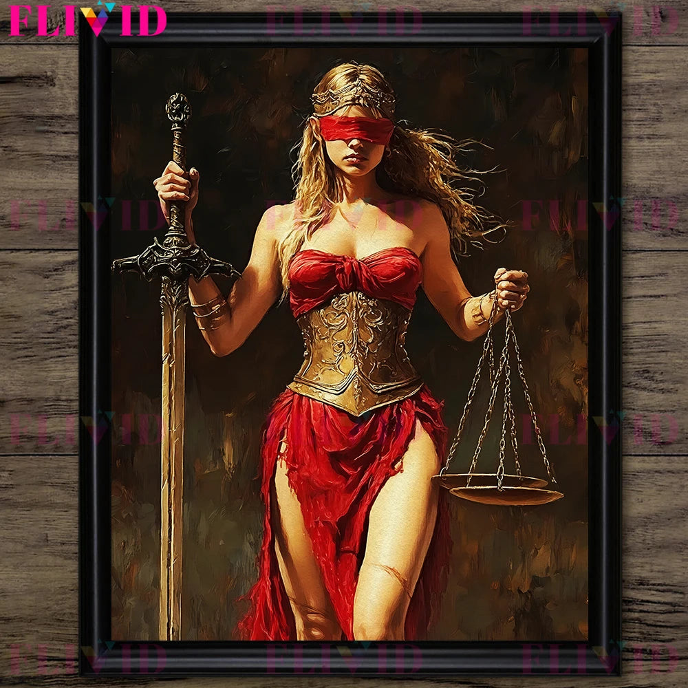 Ancient Egyptian God And Indian Four Hands Goddess Vintage Wall Art Canvas Painting,Lilith,Nyx Kali Goddess Art Poster And Print