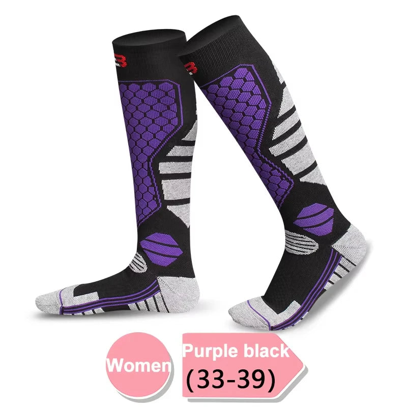 New Winter Warm Ski Socks Anti-slip Thickened Compression Snowboard Socks Thermal Moisture-wicking Knee High Socks 2026