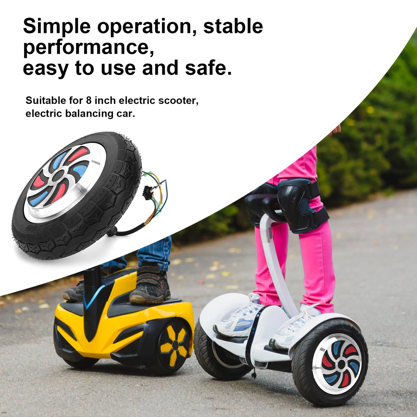 36V 350W Wheel Hub Motor for 8inch Electric Scooter Balancing Vehicle Replacement Parts Electric Scooter Hub Motor