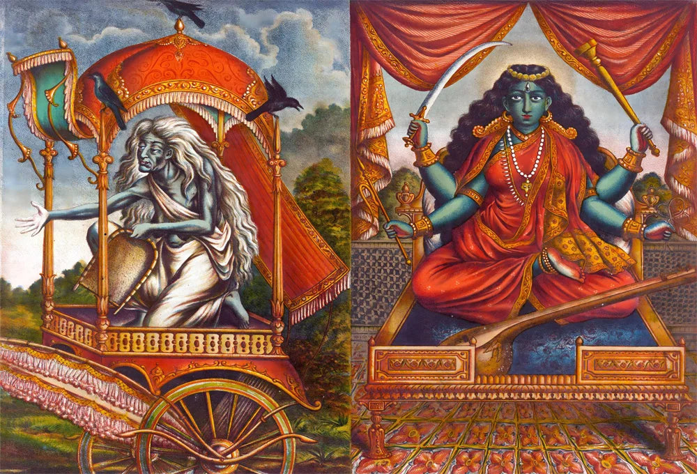 Hindu Goddess Wall Art Kali Mahavidya Poster Tantric Shakti Devi Canvas Painting Home Living Room Decoration Painting