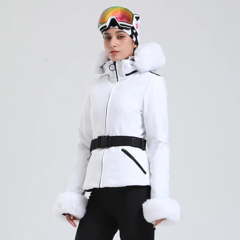 Gsou Snow 2025 Women's Slim Fit Ski Jancket  Waterproof Windproof Thermal Insulated  Snow coat Breathable Winter Sports