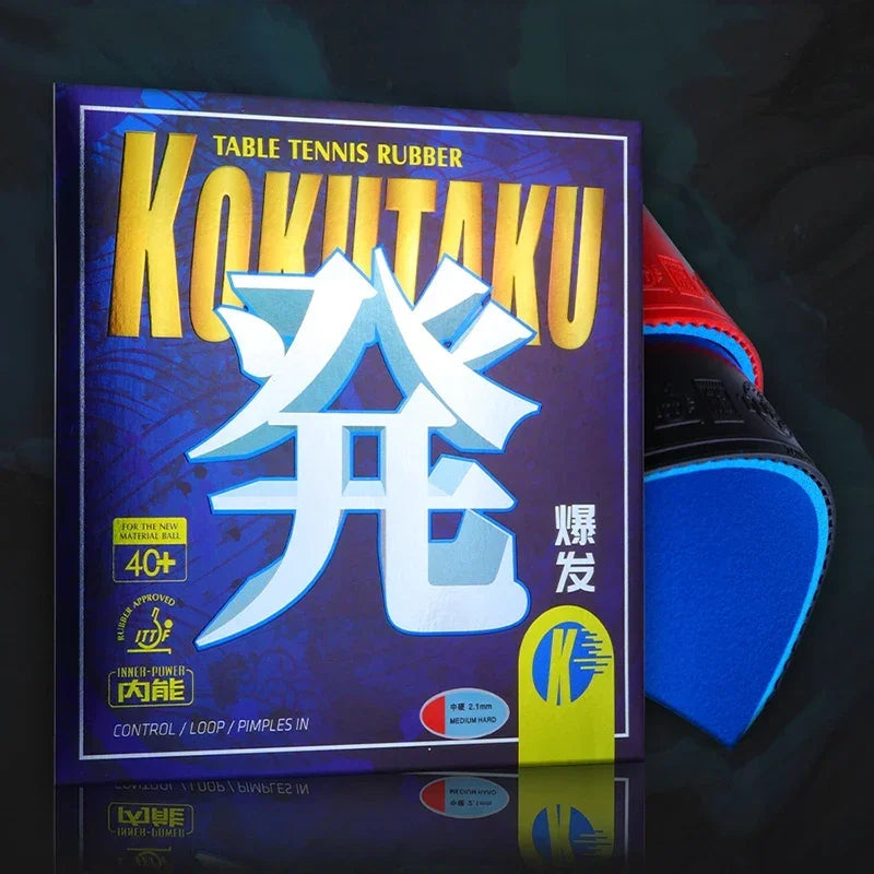 KOKUTAKU Table Tennis Racket Rubber Pimples in ITTF Approved Tuple 007 Ping Pong Rubber With Internal Energy Blue Cake Sponge