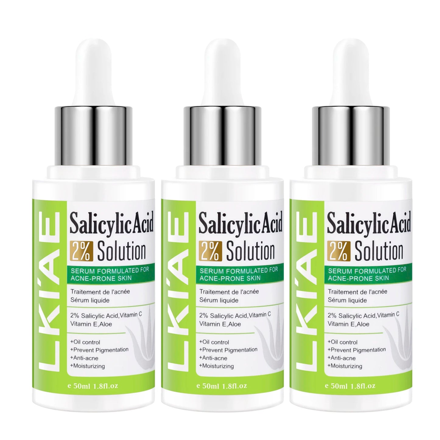 LKIAE Aloe Vera Lightening Face Serum, Idea Facial Essence to Anti Acne, with Vitamin C, Vitamin E, Moisturizing, Clean Skin