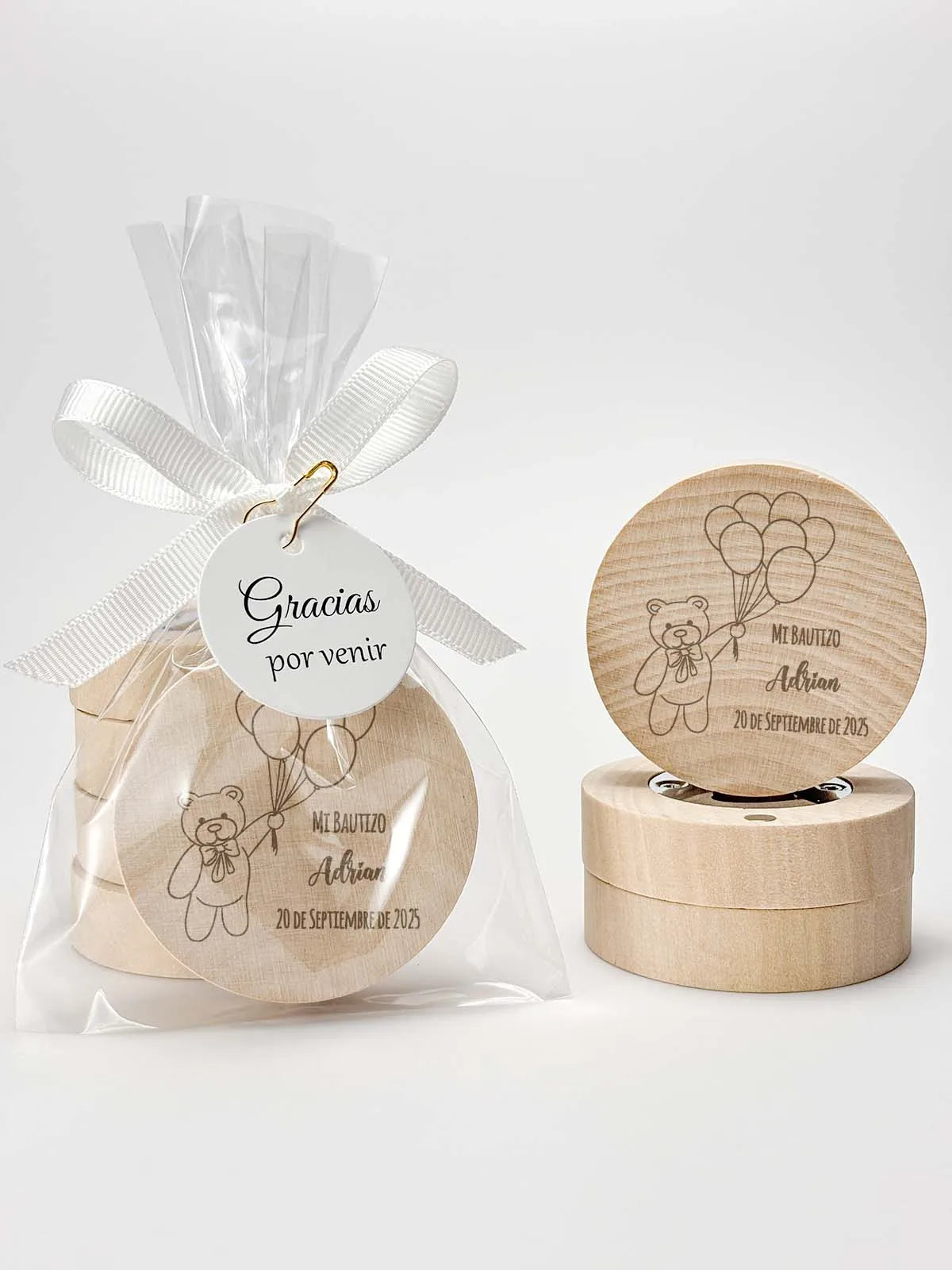 Baptism Gifts for Guests Personalized Magnet Bottle Openers Recuerdos de Bautizo Customized Wooden Fridge Magnets