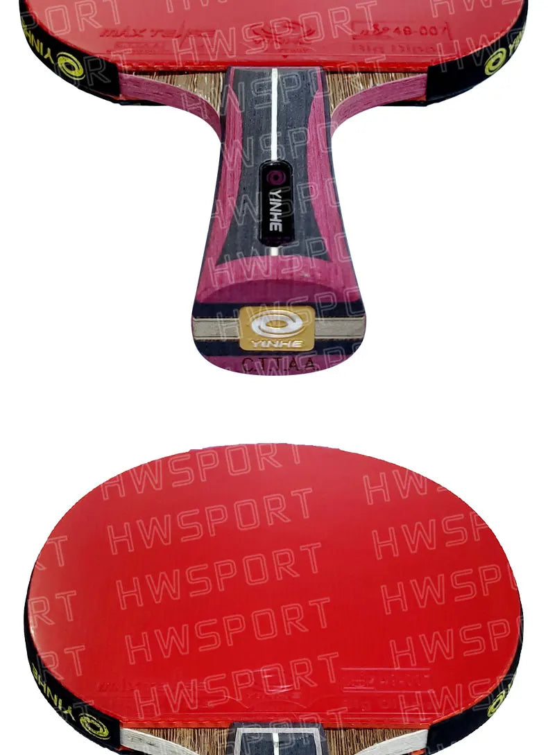 YINHE Professional Table Tennis Racket Pre-made 12 13 14 15 Star Ping Pong Racket Paddle 5 Wood 2 Carbon Offensive Bat for Speed