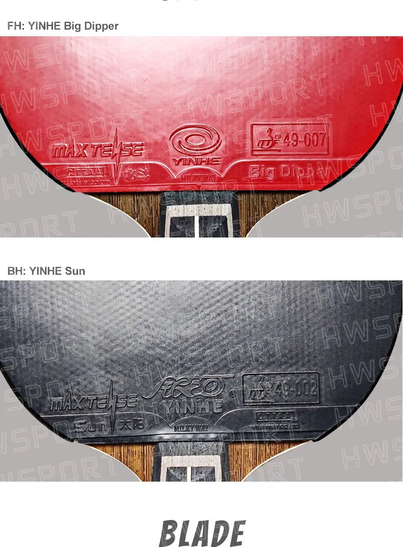 YINHE Professional Table Tennis Racket Pre-made 12 13 14 15 Star Ping Pong Racket Paddle 5 Wood 2 Carbon Offensive Bat for Speed