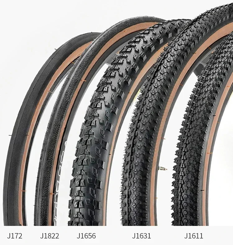 JILUER Folding Tire for Mountain and Road Bikes  27.5" Puncture-Resistant, 29" & 700c Sizes, Ultralight with Yellow Sidewalls