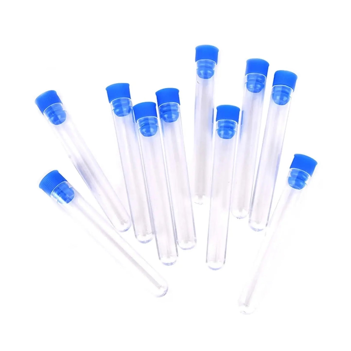 Clear Lab Transparent plastic test tube 10mm-25mm U-shaped bottom with cap tubes school education supplies Wedding Favours