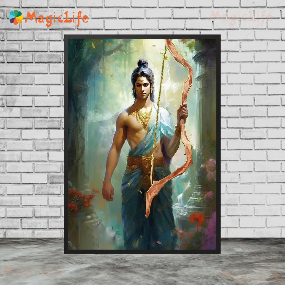 Indian Religion Shiva God Posters Wall Pictures For Living Room Cartoon Poster Home Decor Wall Art Canvas Painting Unframed