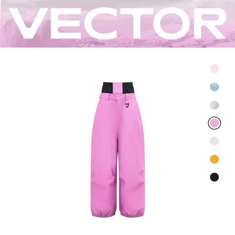 VECTOR Men Women 3L Cotton Ski Jacket Ski Pants Winter Warm Windproof Waterproof Outdoor Sports Snowboard Ski Coat Trousers