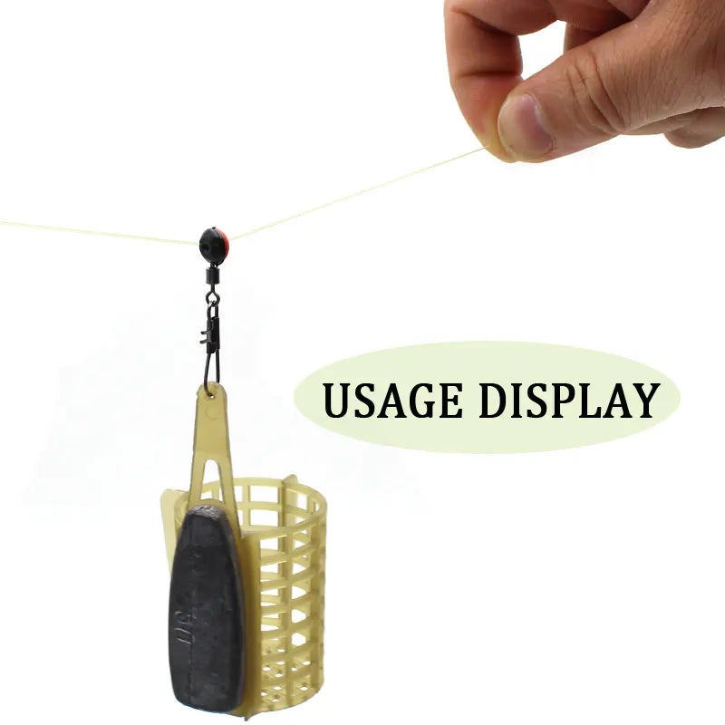 25pcs Running Feeder Swivel Bead With Snap Accessories For Carp Fishing Sliding Rolling Swivel Fishing Fishing Tools Equipment
