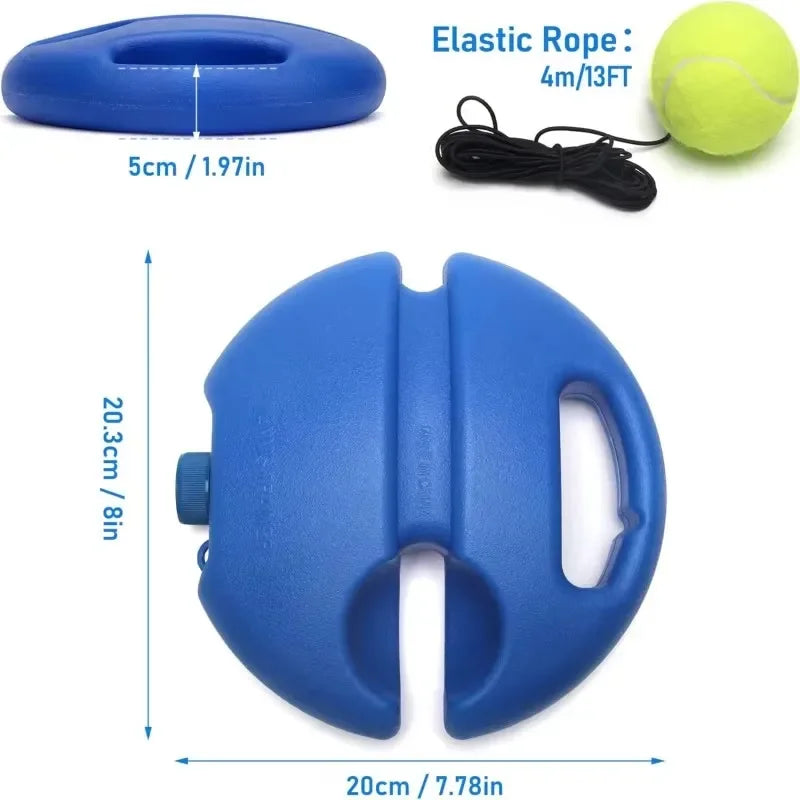 Portable Solo Tennis Trainer Rebound Tennis Ball with String Rope Self Tennis Practice Training Tool for Adults Kids Beginners