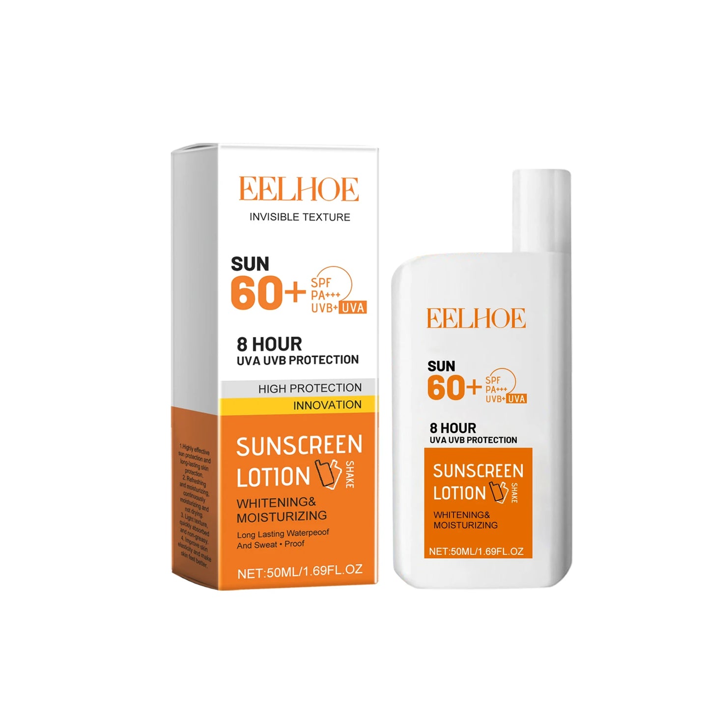 Sunscreen Cream Spf 60+ Long Lasting Uv Protection Facial Sun Block Refreshing Moisturizing Isolation Lotion Skin Care Products