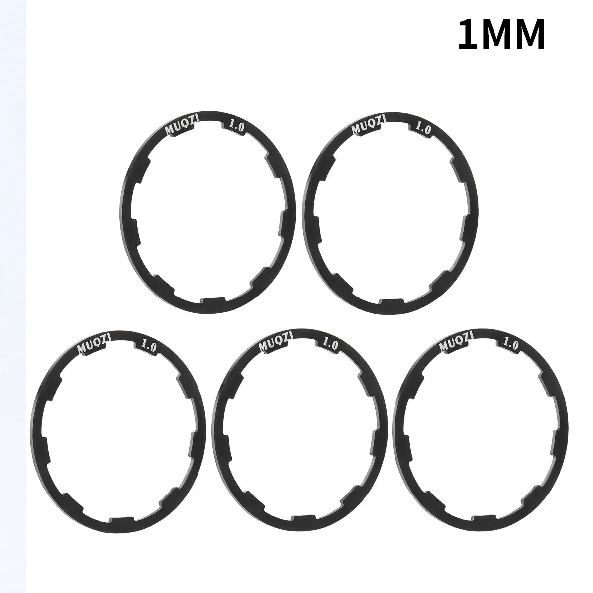 MUQZI 5pcs Cassette Washer 1mm 1.5mm 1.85mm 2mm 2.18mm 2.35mm 2.5mm Flywheel Spacer Bike Hub Washer
