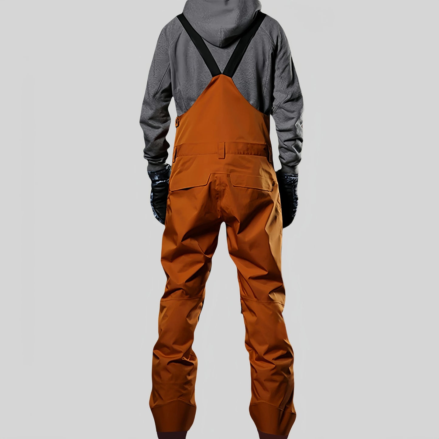 2025 Winter Skiing Pants Outdoor Waterproof Windproof Snow Trousers Men Loose Ski Overalls Snowboard Sport Strap Pants Clothing