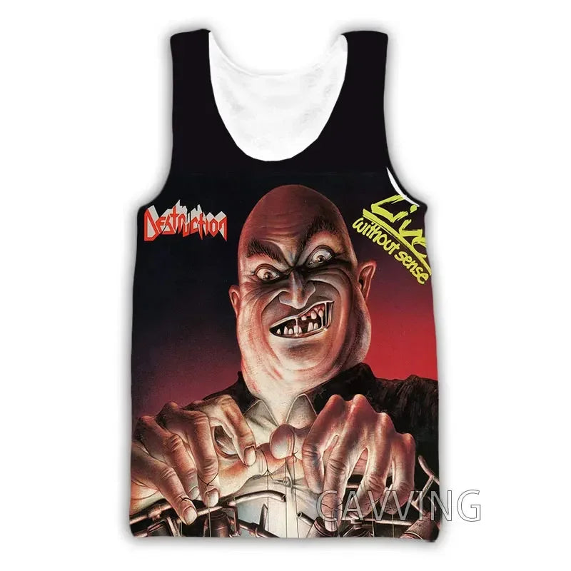 CAVVING 3D Printed  Destruction Band  Tank Tops Harajuku Vest  Summer Undershirt Shirts Streetwear for Men/women