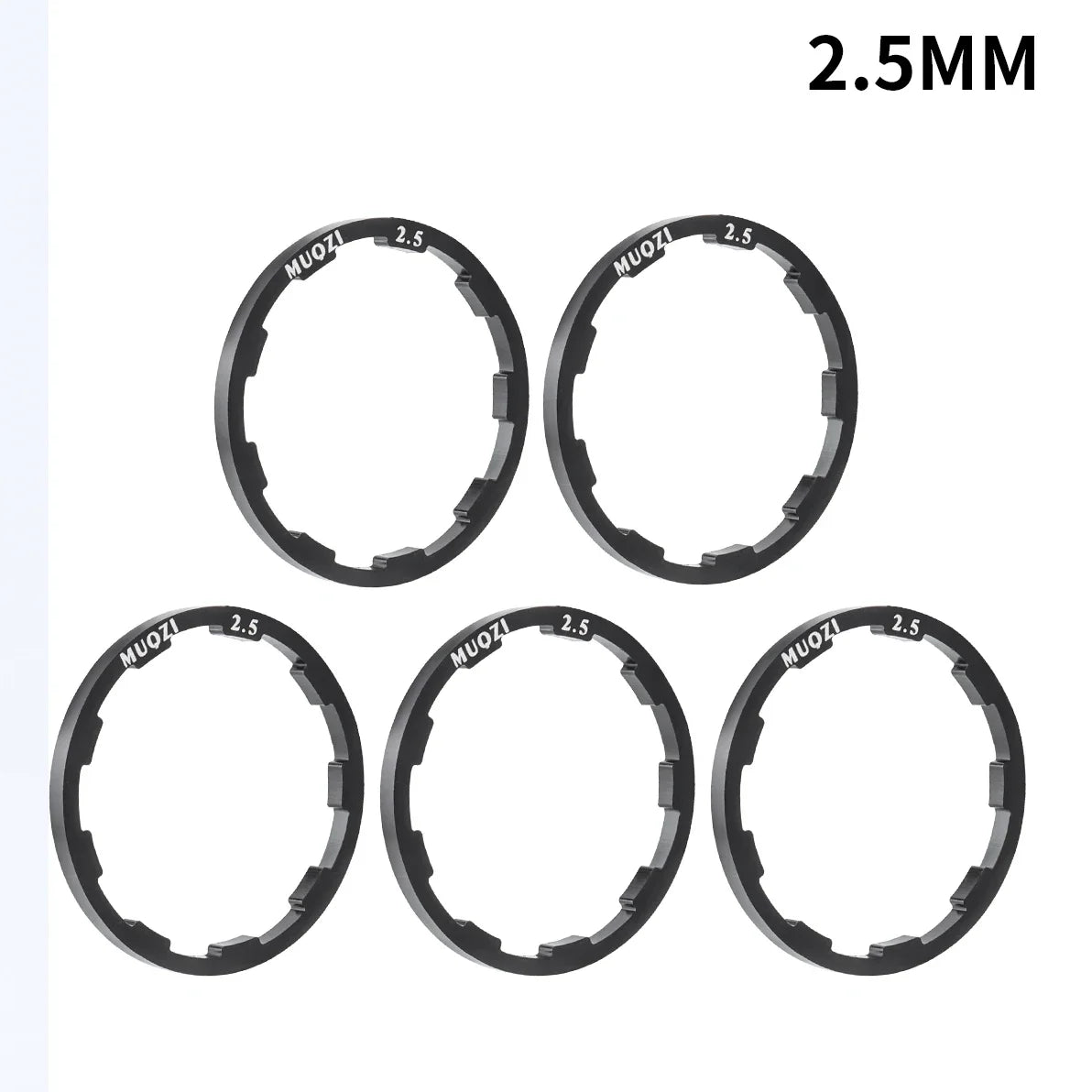 MUQZI 5pcs Cassette Washer 1mm 1.5mm 1.85mm 2mm 2.18mm 2.35mm 2.5mm Flywheel Spacer Bike Hub Washer