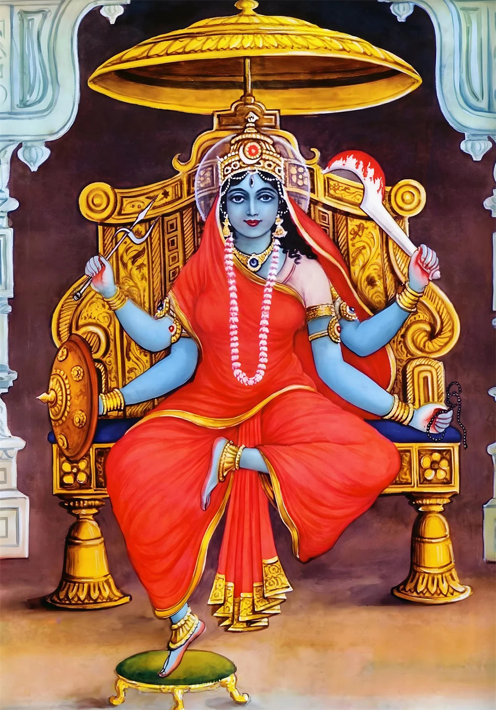 Hindu Goddess Wall Art Kali Mahavidya Poster Tantric Shakti Devi Canvas Painting Home Living Room Decoration Painting