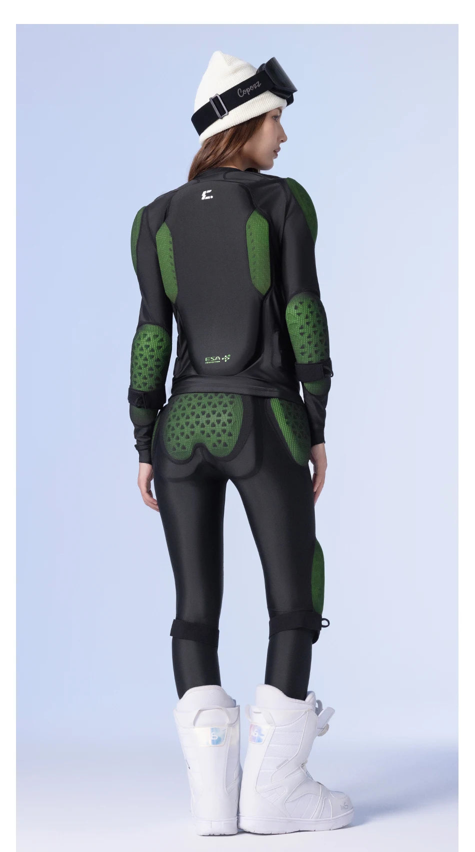 COPOZZ ESA Anti-Collision Back Chest Impact Protection Motorcycle Inner Jacket Clothes Full Body Ski Armour Protector Pants