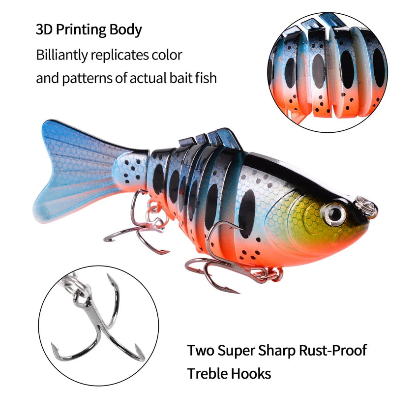 Aorace 5pcs Sinking Wobbler Set Crankbaits Fishing Kit Artificial Bait Hard Lure Swimbait Pike Wobblers For Bass Fishing Tackle