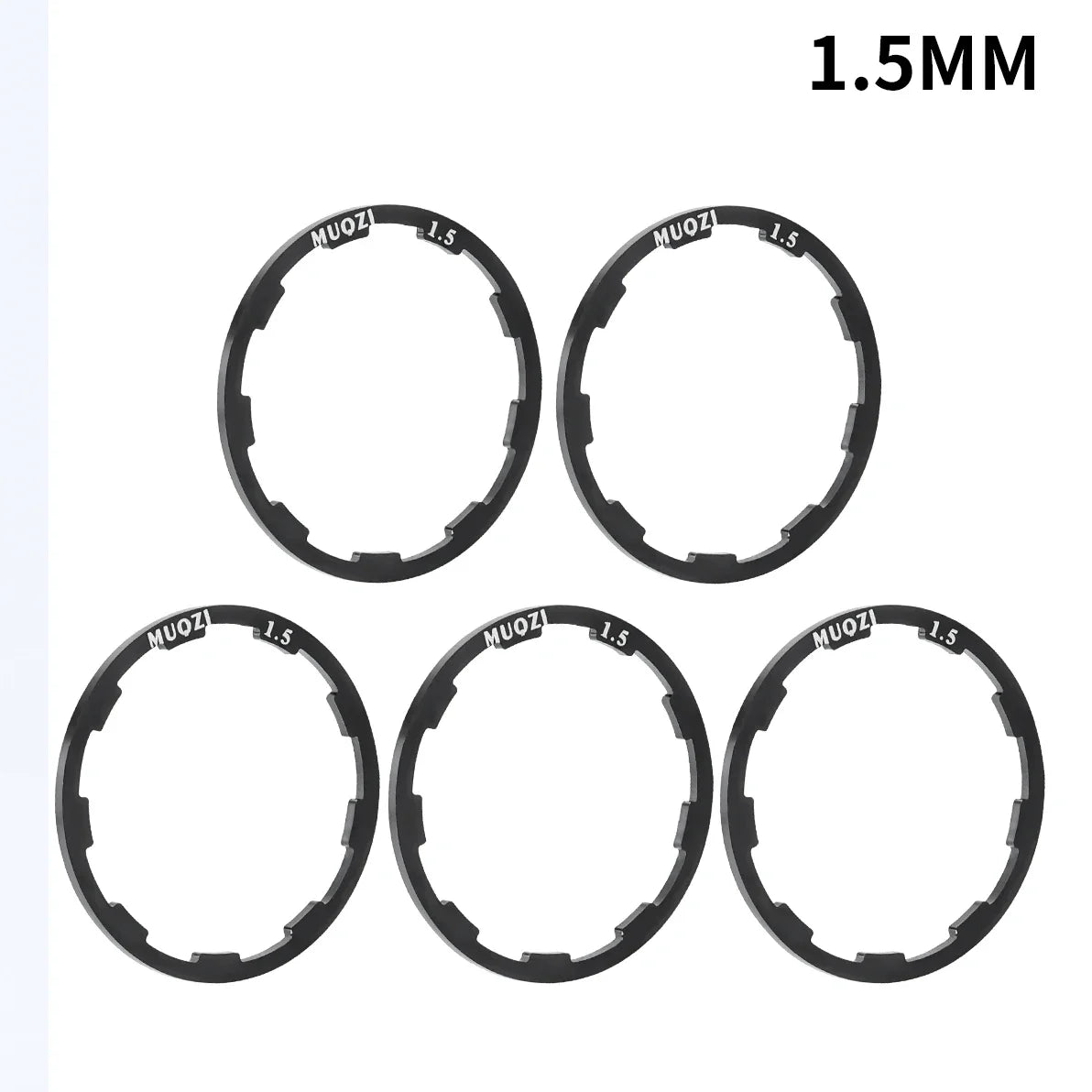 MUQZI 5pcs Cassette Washer 1mm 1.5mm 1.85mm 2mm 2.18mm 2.35mm 2.5mm Flywheel Spacer Bike Hub Washer