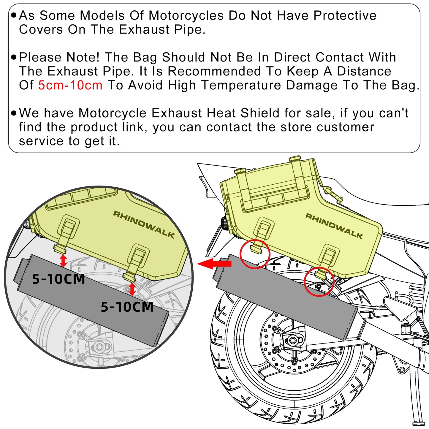 Rhinowalk Motorcycle Side Bag 2PC 100% Waterproof 18L/28L/48L Motorbike Saddle Bag Motor Pannier Bag Saddle Bags Travel Luggage