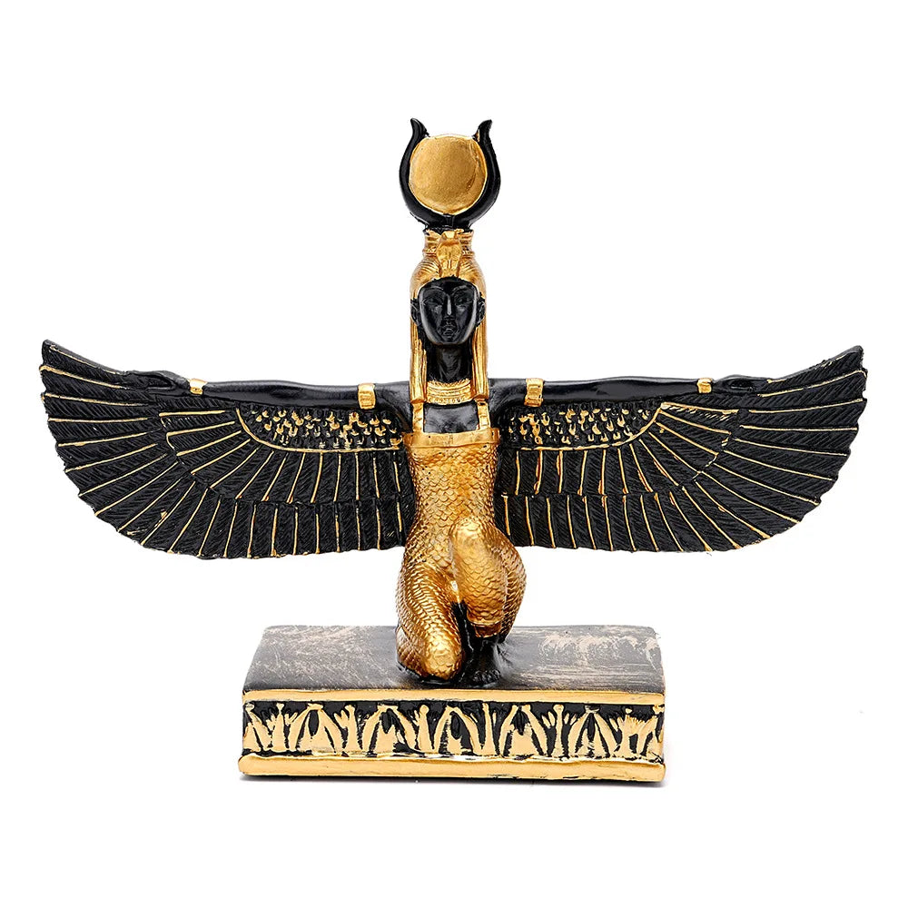 Ancient Egyptian Isis Souvenir Goddess Statue: Resin Decorative Ornament for Entryway or TV Cabinet in A Light Luxury Style