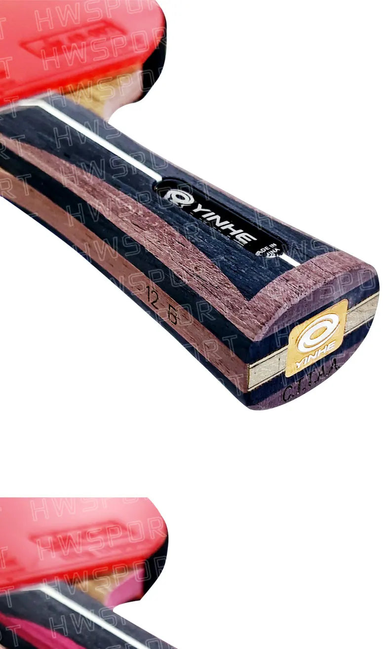 YINHE Professional Table Tennis Racket Pre-made 12 13 14 15 Star Ping Pong Racket Paddle 5 Wood 2 Carbon Offensive Bat for Speed