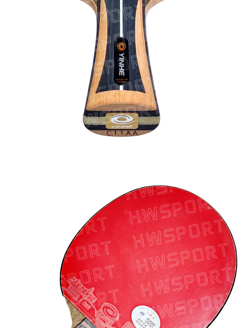 YINHE Professional Table Tennis Racket Pre-made 12 13 14 15 Star Ping Pong Racket Paddle 5 Wood 2 Carbon Offensive Bat for Speed