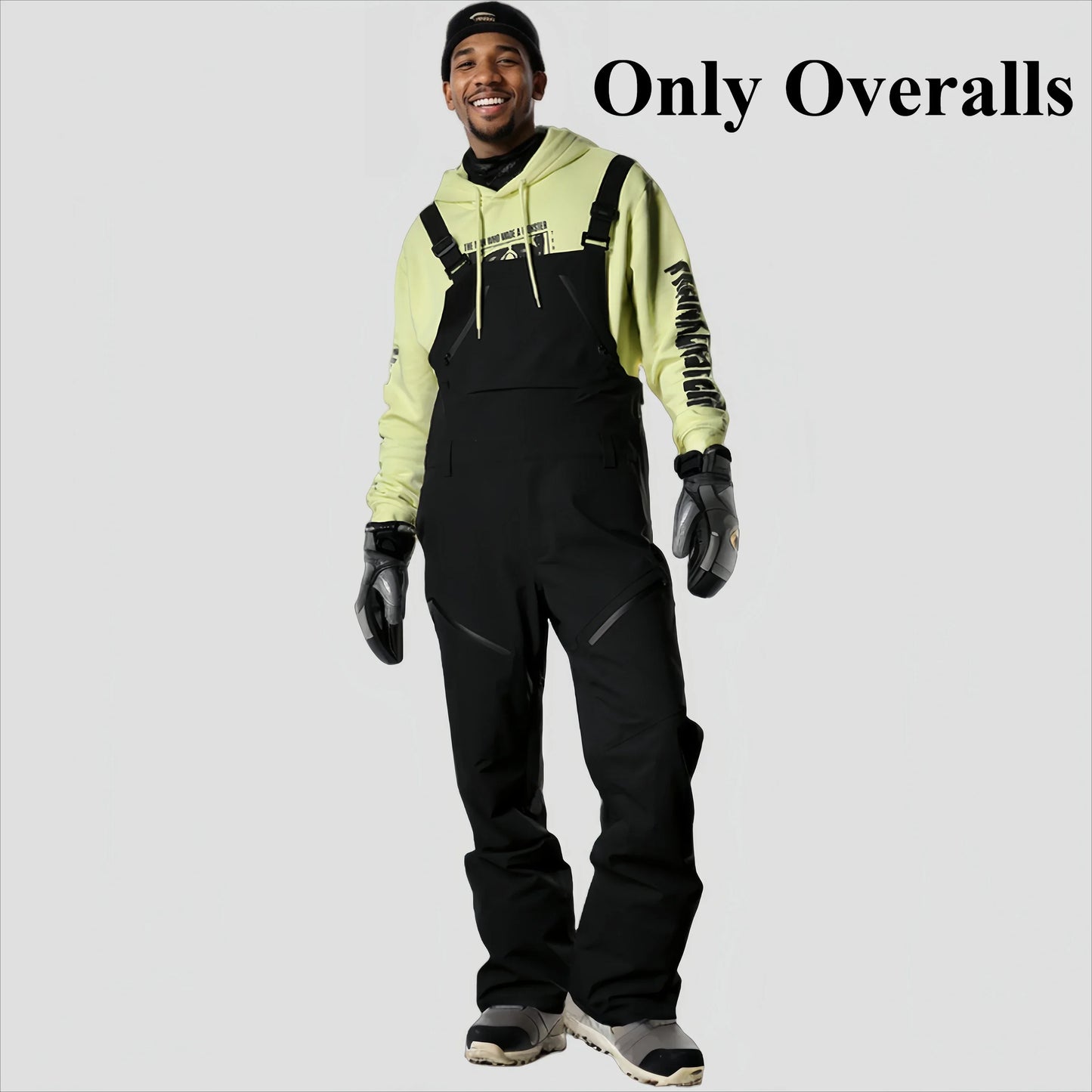 2025 Winter Skiing Pants Outdoor Waterproof Windproof Snow Trousers Men Loose Ski Overalls Snowboard Sport Strap Pants Clothing