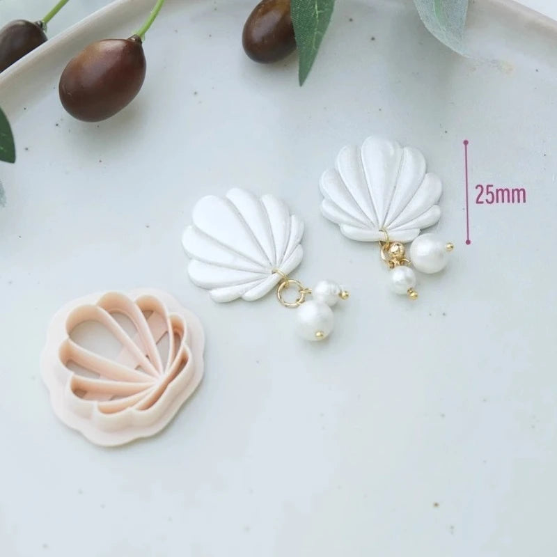 Summer Ocean Series Polymer Clay Cutter Shell/Conch Soft Ceramic Earring Mold DIY Ring Bracelet Jewelry Polymer Clay Tool