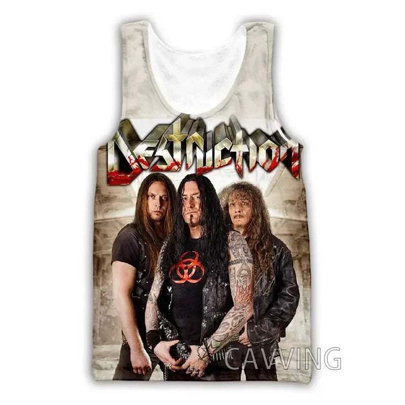 CAVVING 3D Printed  Destruction Band  Tank Tops Harajuku Vest  Summer Undershirt Shirts Streetwear for Men/women