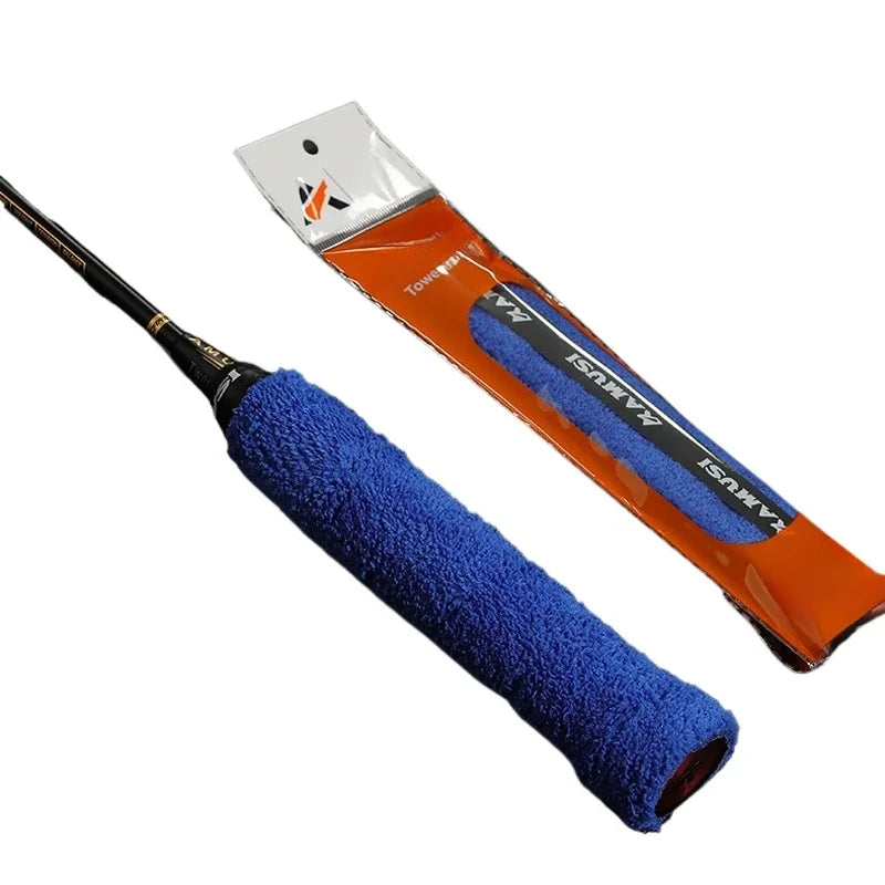 Pro Sweat-Absorbing Overgrips - Towel Grip Tape for Tennis/Badminton Rackets, Non-Slip Control Wrap w/Self-Adhesive