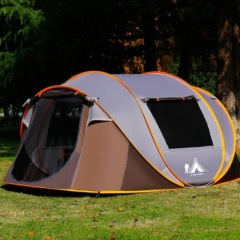 2-4Persons Throw Tent Automatic Waterproof Large Space Family Outdoor Camping Portable Tourist Self-driving BBQ Equipment